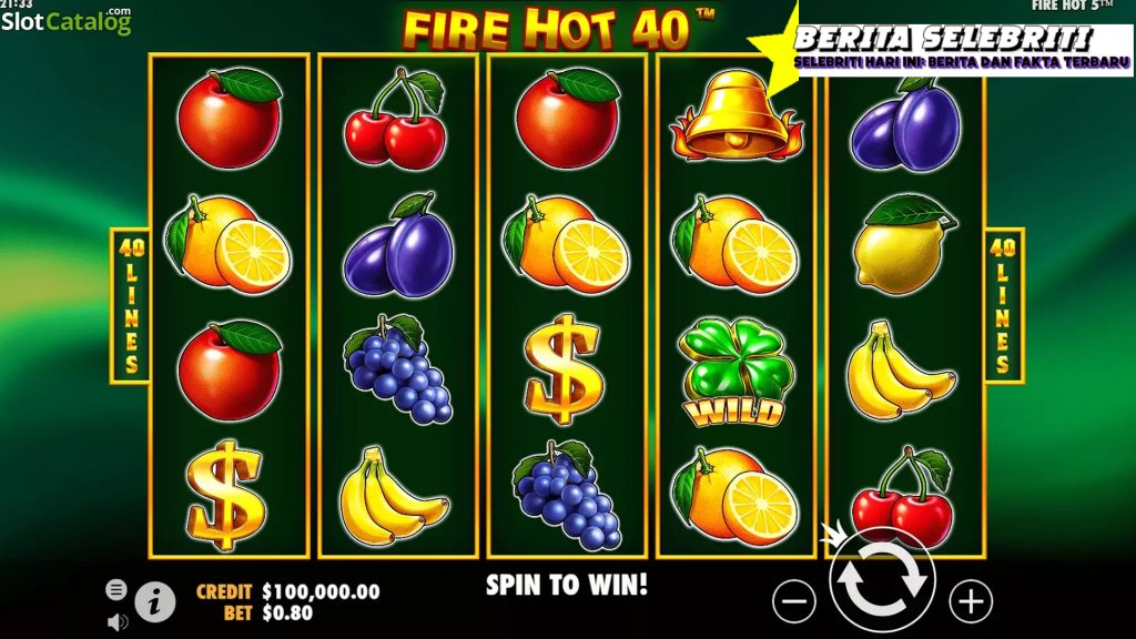 Cara Jackpot di Permainan Slot Fire Hot 40