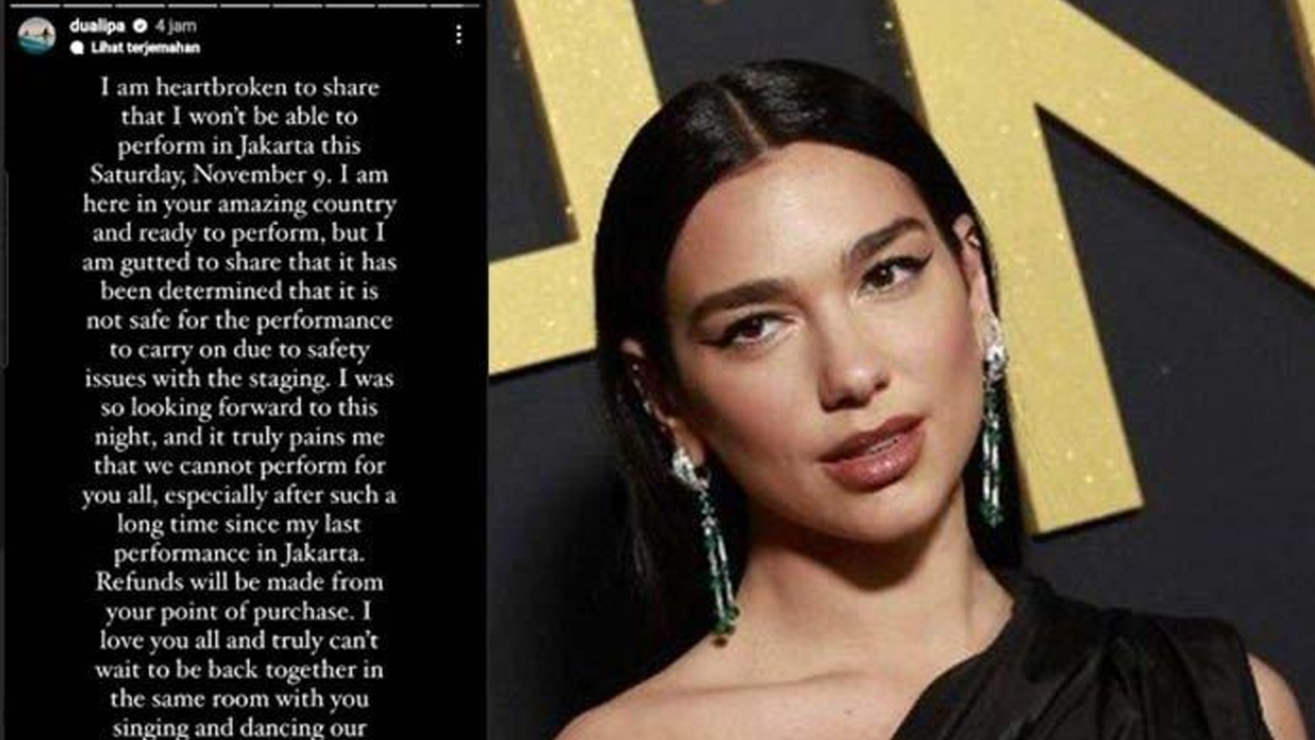 Kekecewaan Fans: Dua Lipa Batal Konser di Jakarta