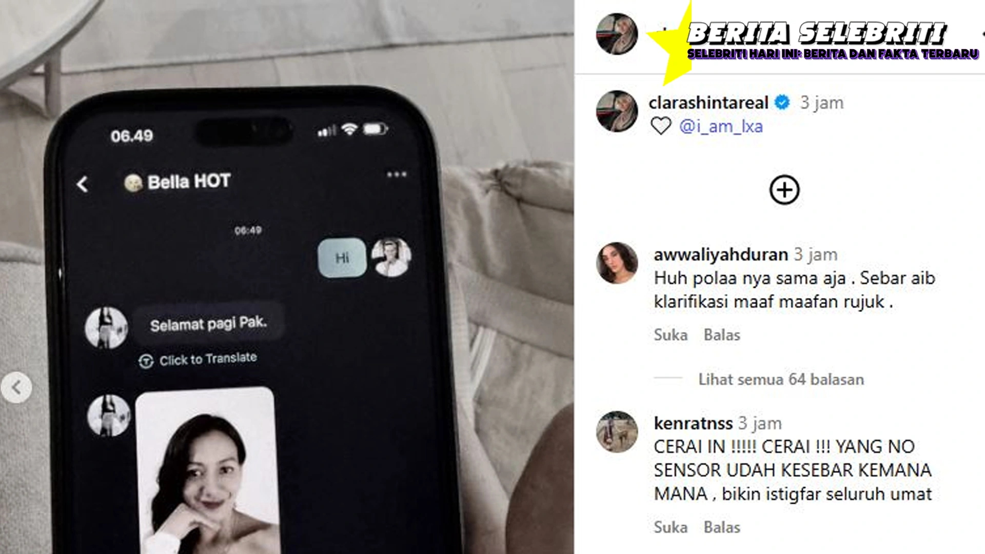 Sinta Clara Pergoki Suami VCS, Simak Kuy!